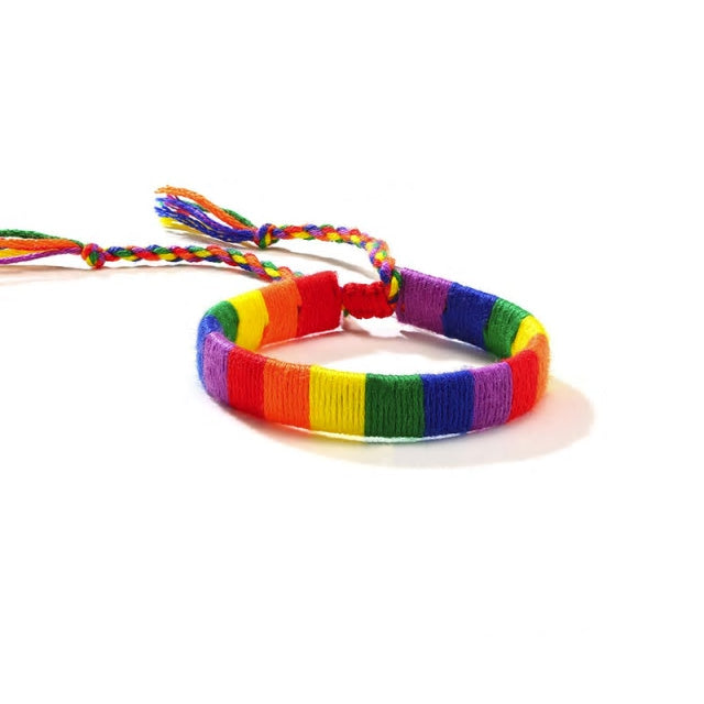 Handmade Beach Rainbow Braided Anklet or Bracelet - Various