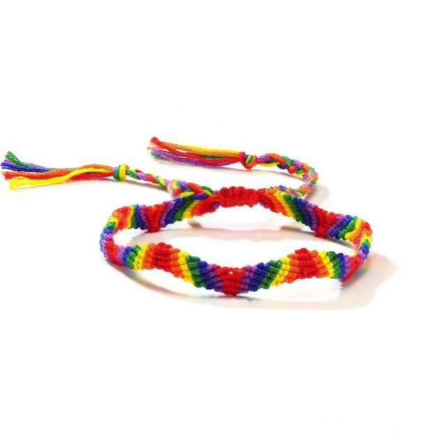 Handmade Beach Rainbow Braided Anklet or Bracelet - Various