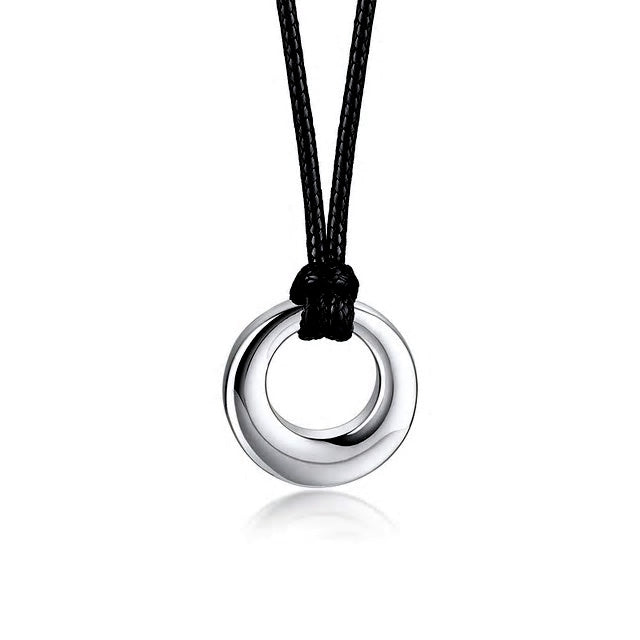 Stainless Steel Circle Of Life Urns Necklace (For Human Or Pet Ashes)