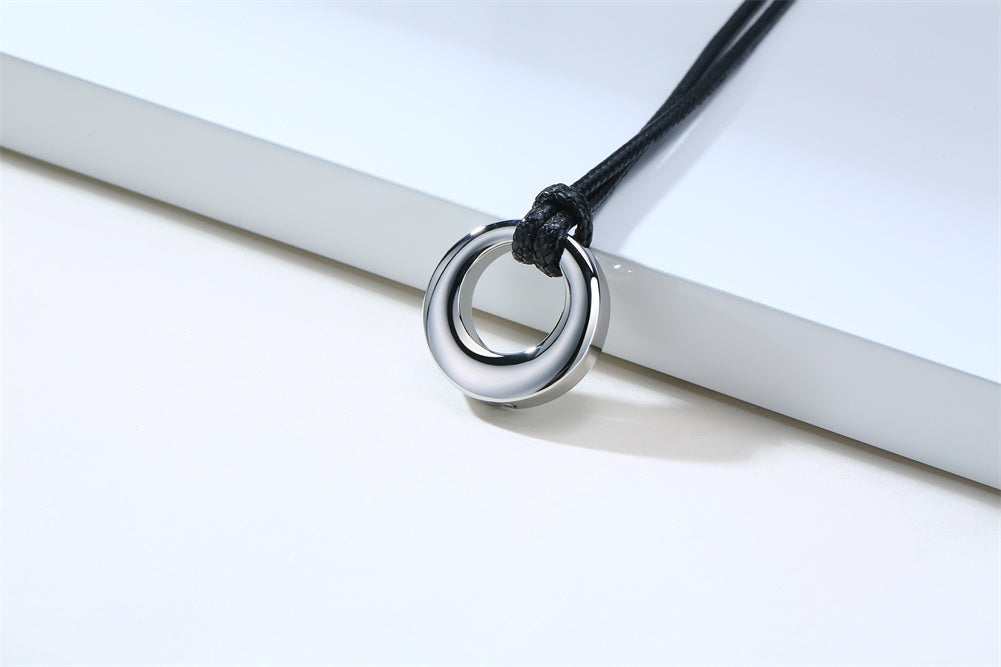 Stainless Steel Circle Of Life Urns Necklace (For Human Or Pet Ashes)