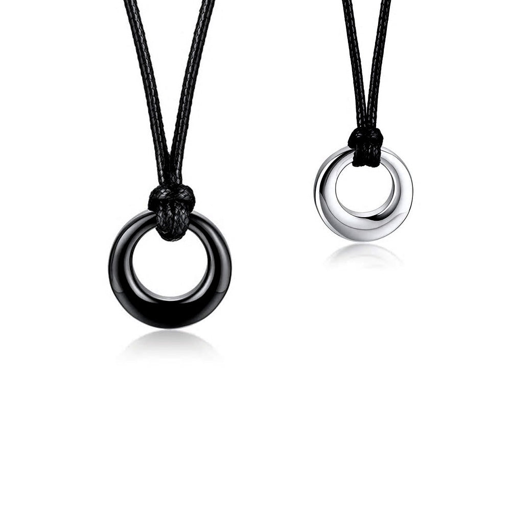 Stainless Steel Circle Of Life Urns Necklace (For Human Or Pet Ashes)