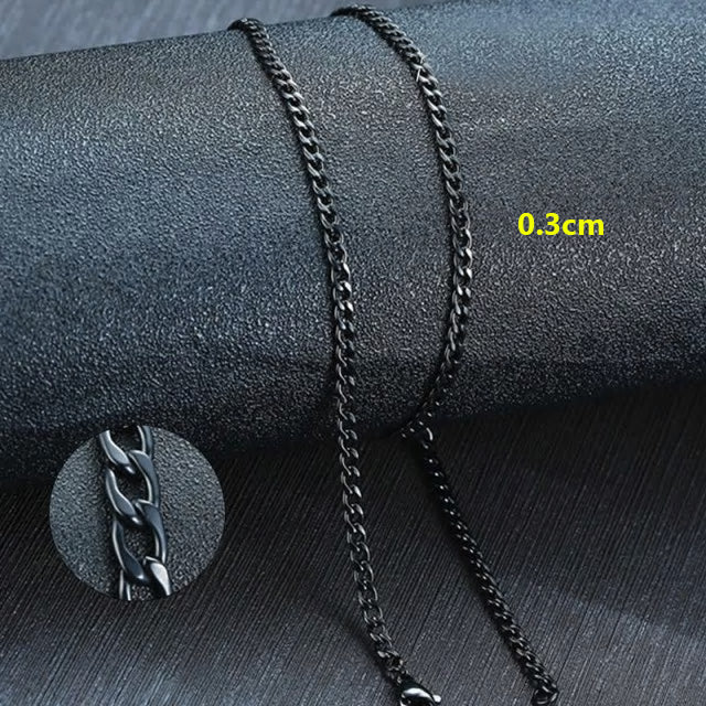 Stainless Steel Curb Chain Necklace - Various