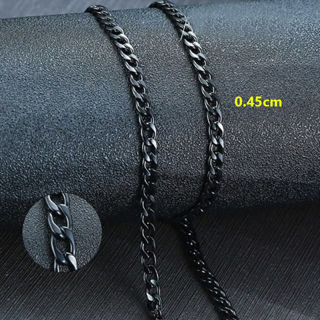 Stainless Steel Curb Chain Necklace - Various