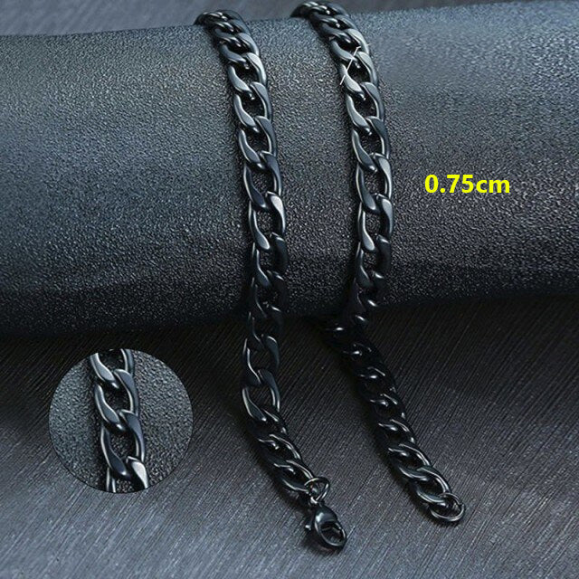 Stainless Steel Curb Chain Necklace - Various
