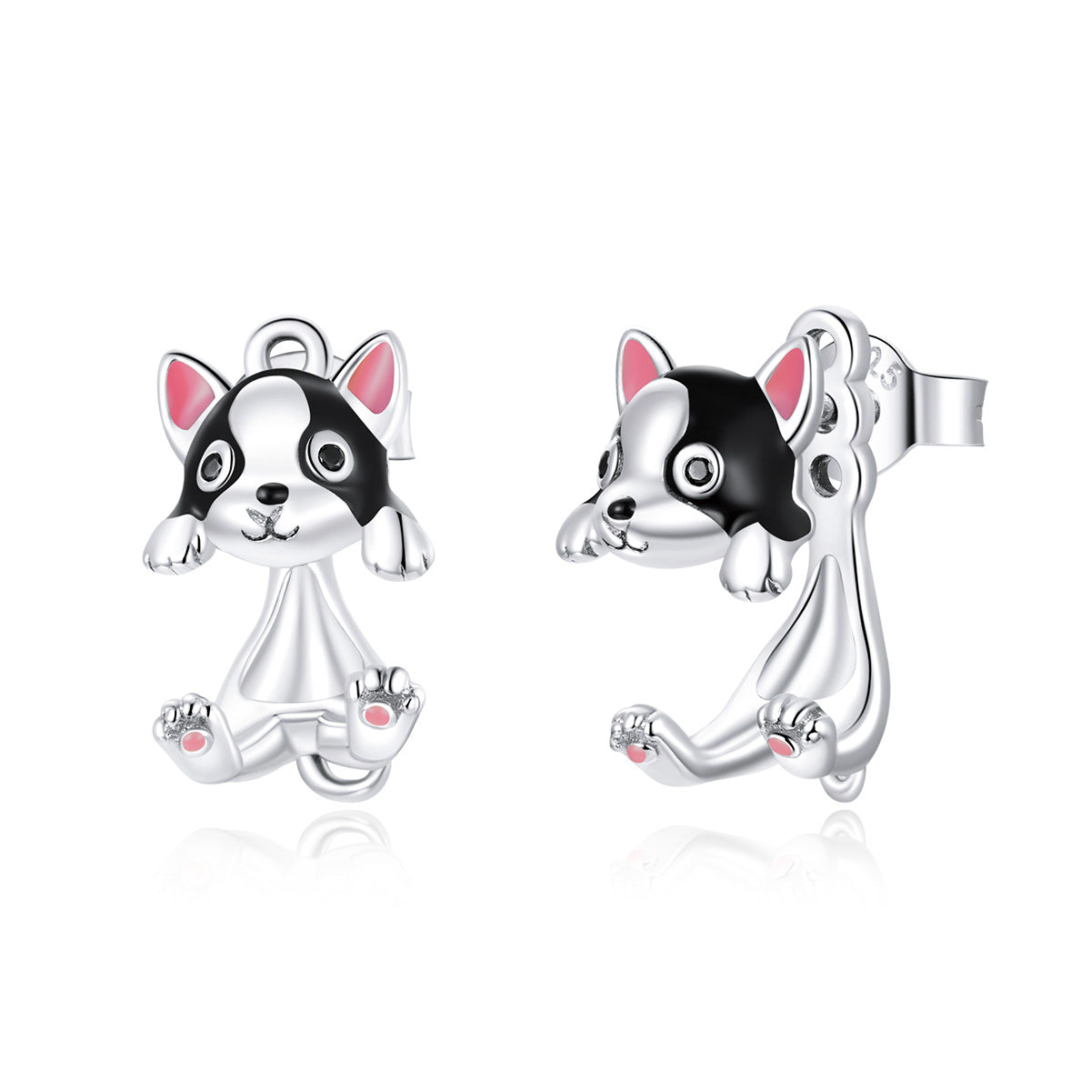Sterling Silver Pet Adjustable Stud Hypoallergenic Earrings