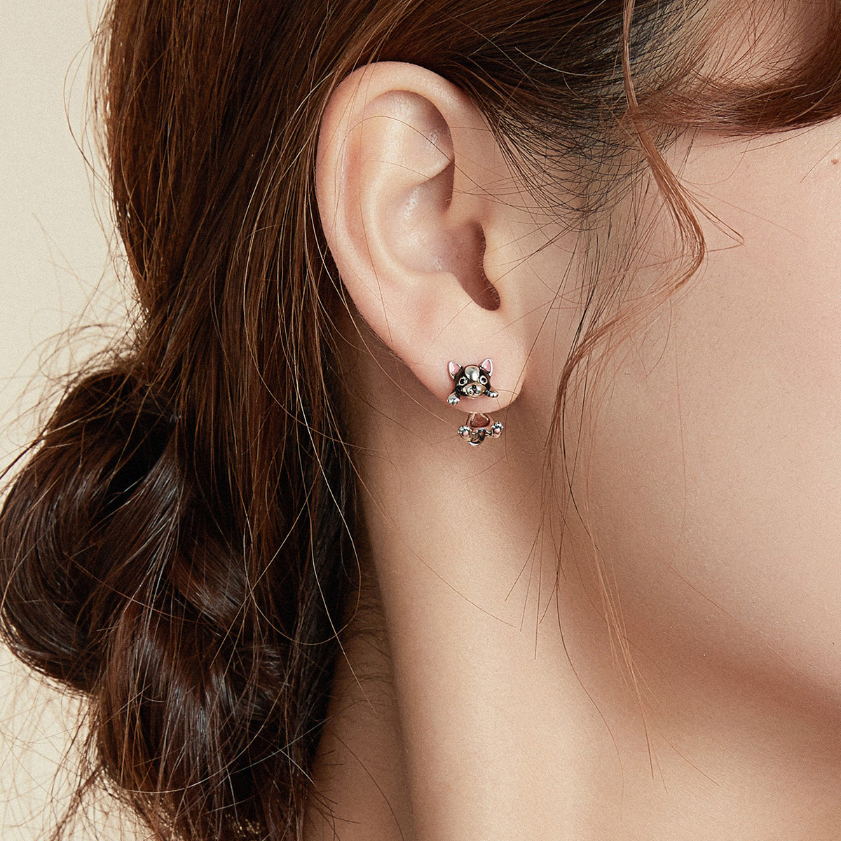Sterling Silver Pet Adjustable Stud Hypoallergenic Earrings
