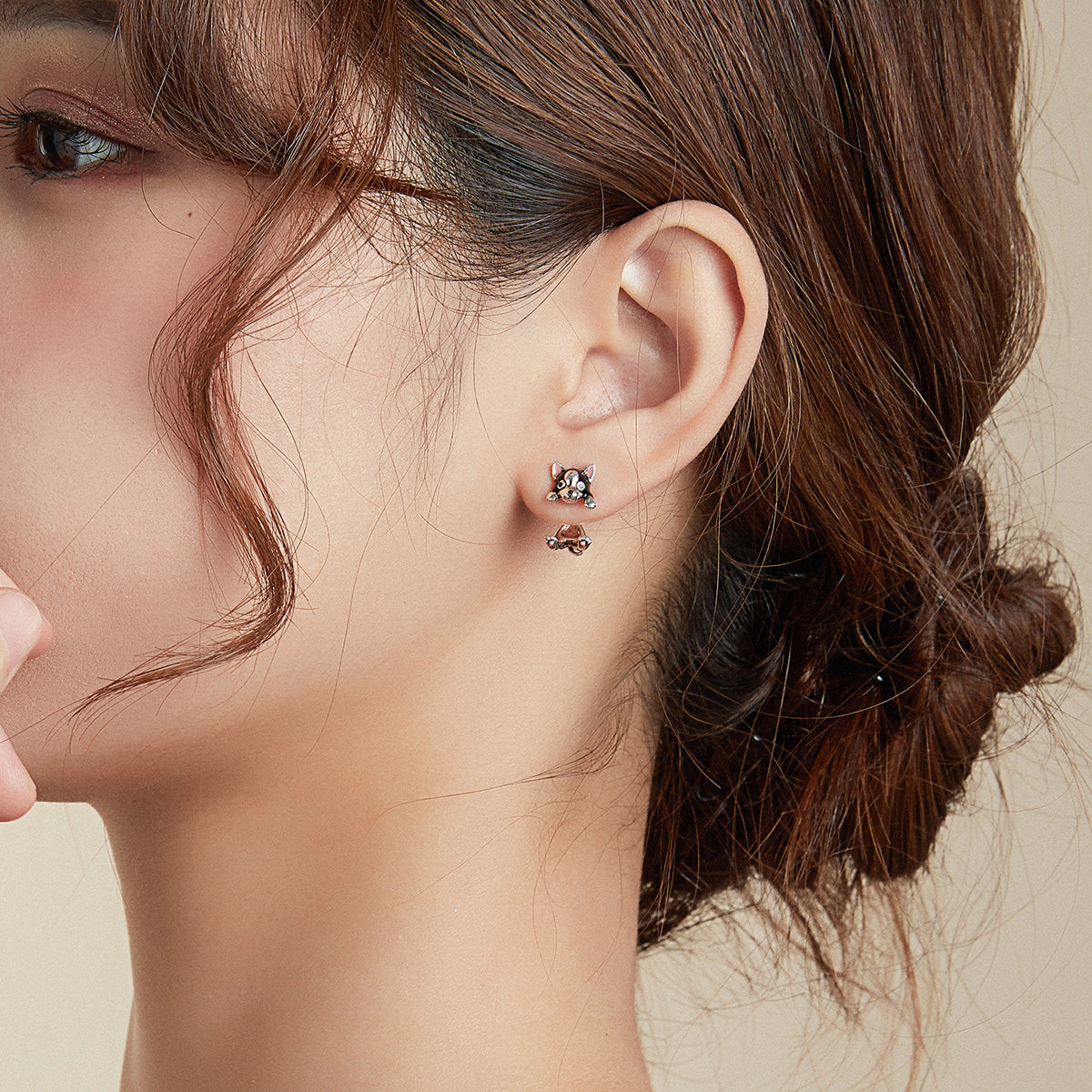 Sterling Silver Pet Adjustable Stud Hypoallergenic Earrings