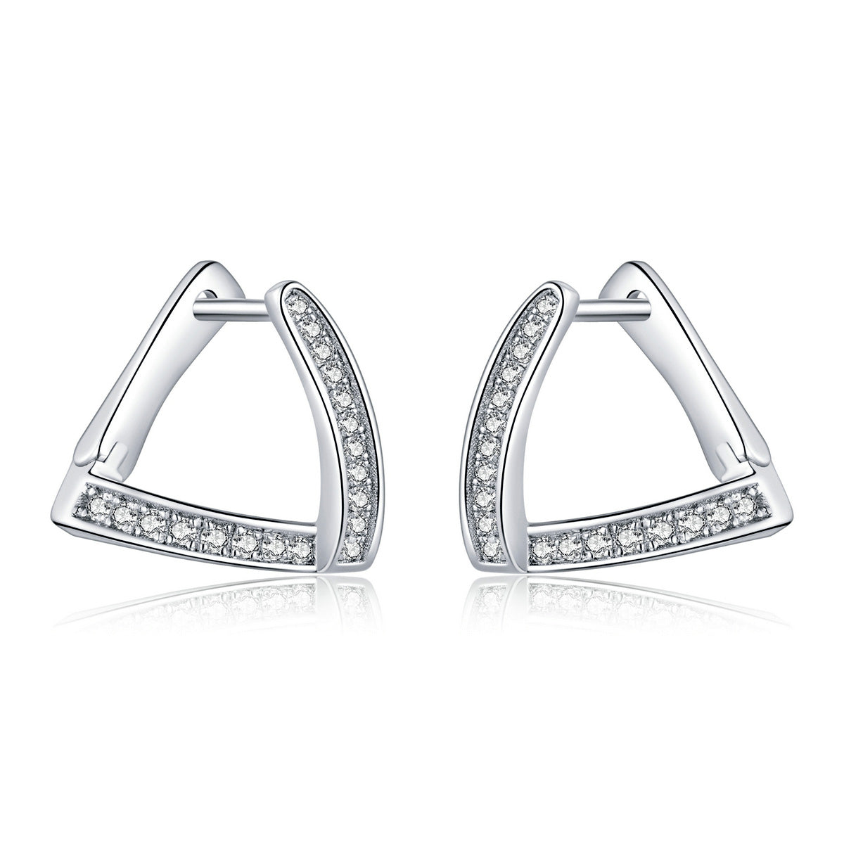 Sterling Silver Geometric Stud Hypoallergenic Earrings