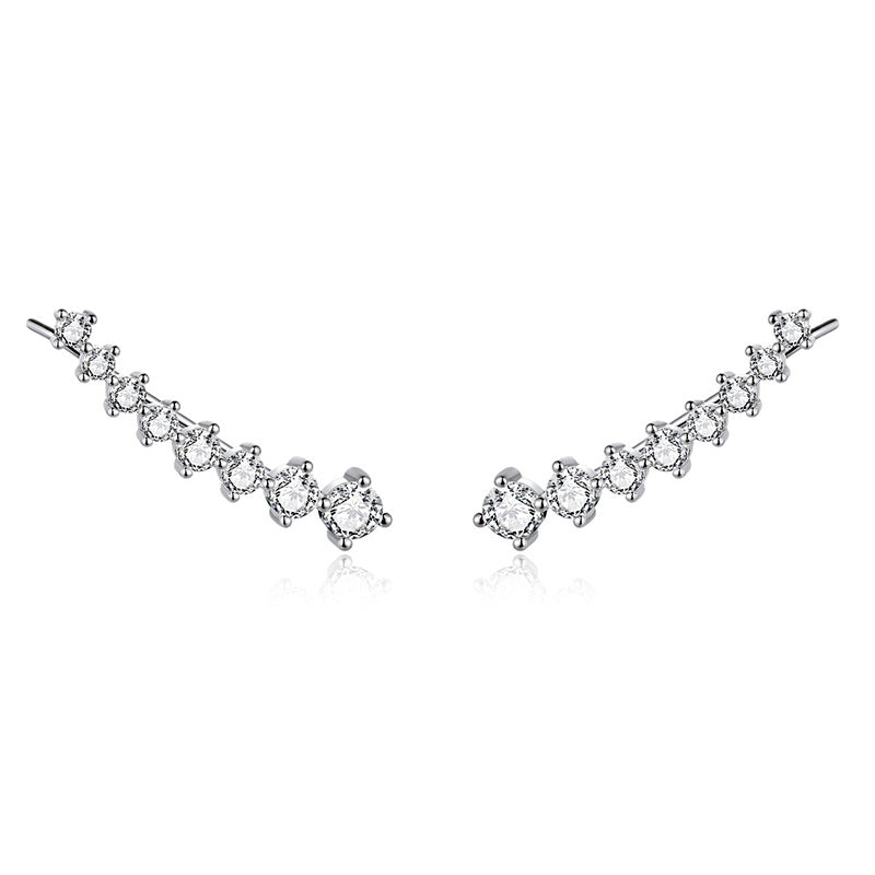 Sterling Silver Geometric Hook Hypoallergenic Earrings