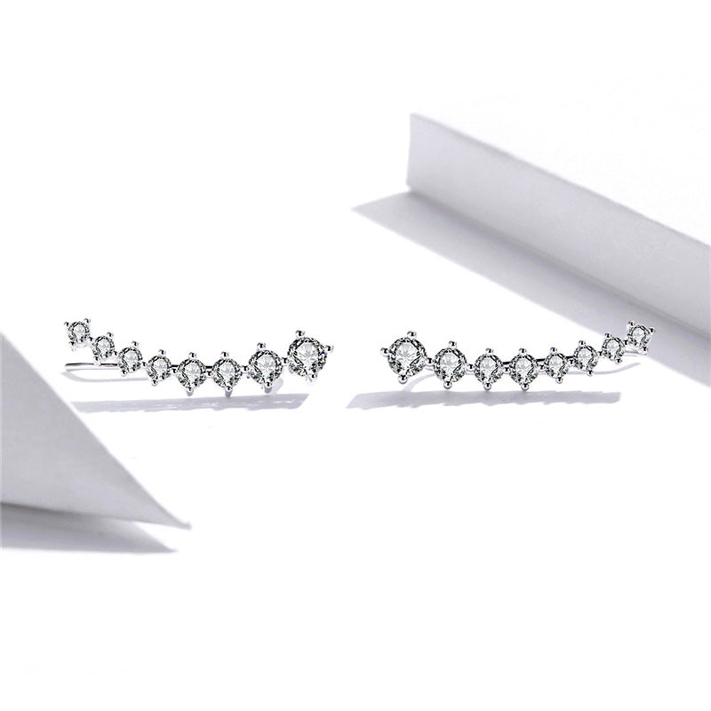 Sterling Silver Geometric Hook Hypoallergenic Earrings