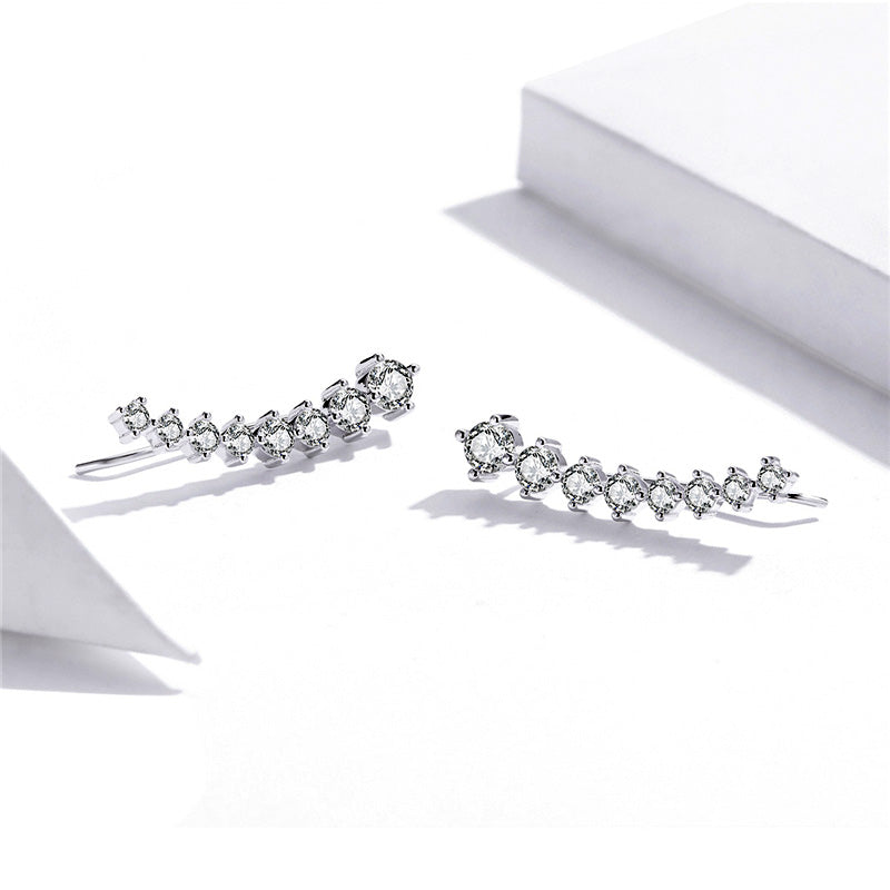 Sterling Silver Geometric Hook Hypoallergenic Earrings