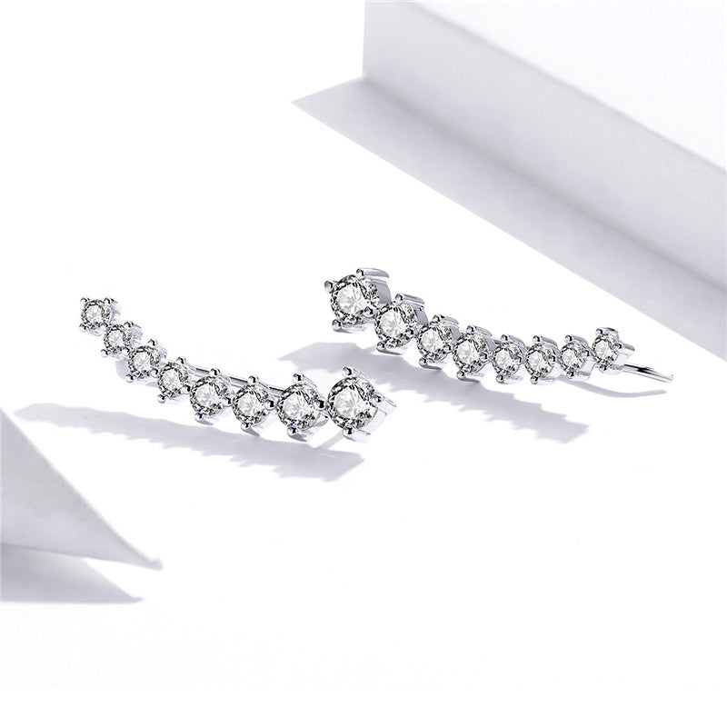 Sterling Silver Geometric Hook Hypoallergenic Earrings
