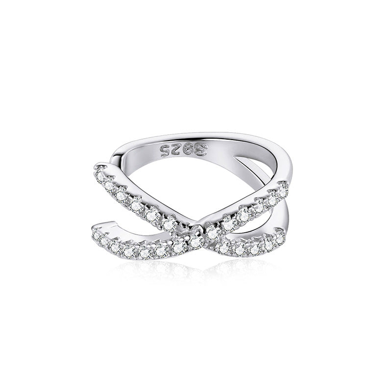 Sterling Silver Interlaced Hypoallergenic Ear Cuff (Single)