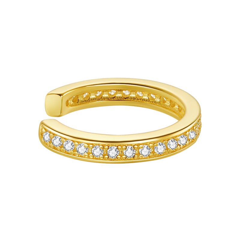 Sterling Silver Round Hypoallergenic Ear Cuff (Single)