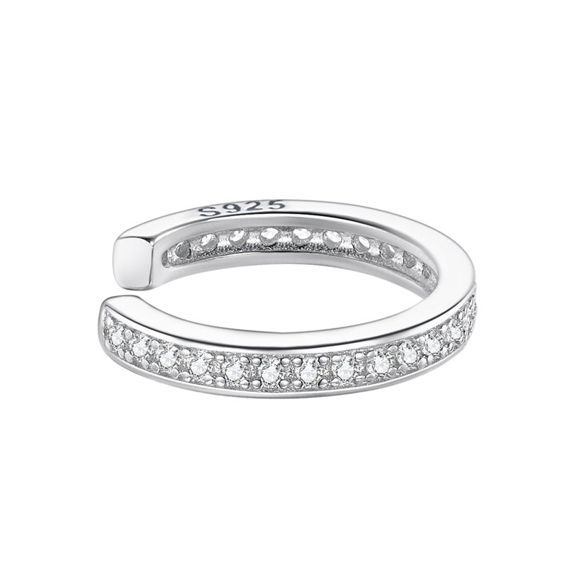 Sterling Silver Round Hypoallergenic Ear Cuff (Single)