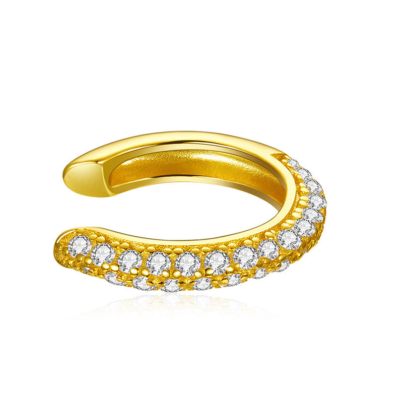 Sterling Silver Round Hypoallergenic Ear Cuff (Single)