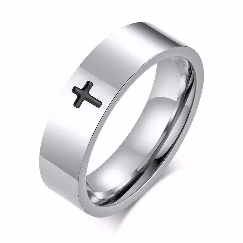 Stainless Steel Cross Ring