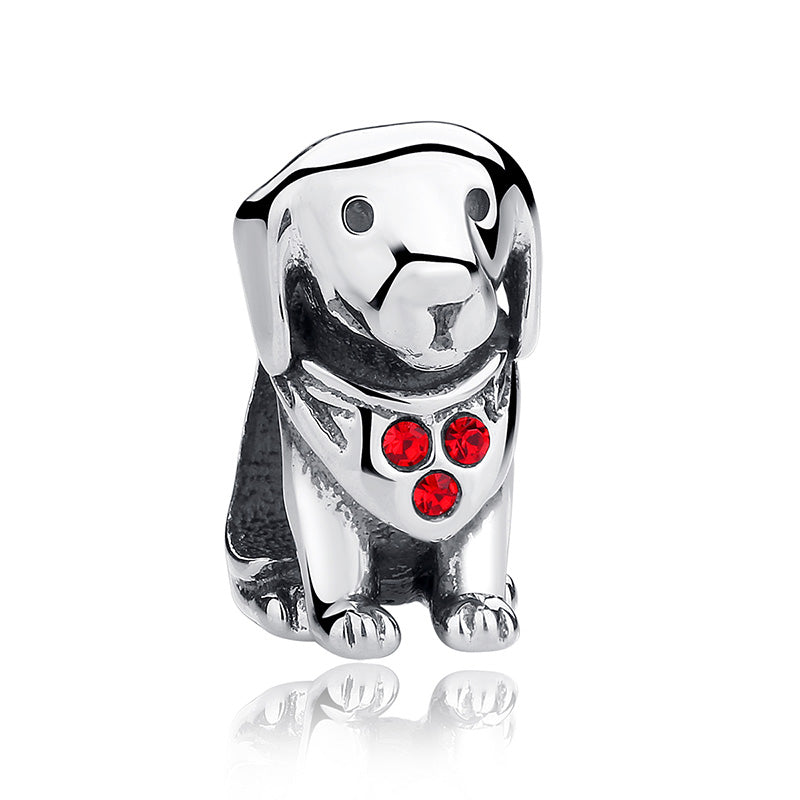 Sterling Silver Dog Hypoallergenic Bead Charm
