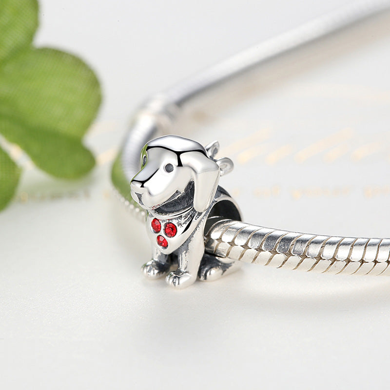 Sterling Silver Dog Hypoallergenic Bead Charm