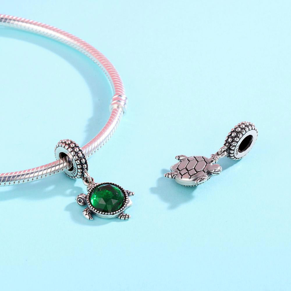 Sterling Silver Turtle Hypoallergenic Dangle Charm