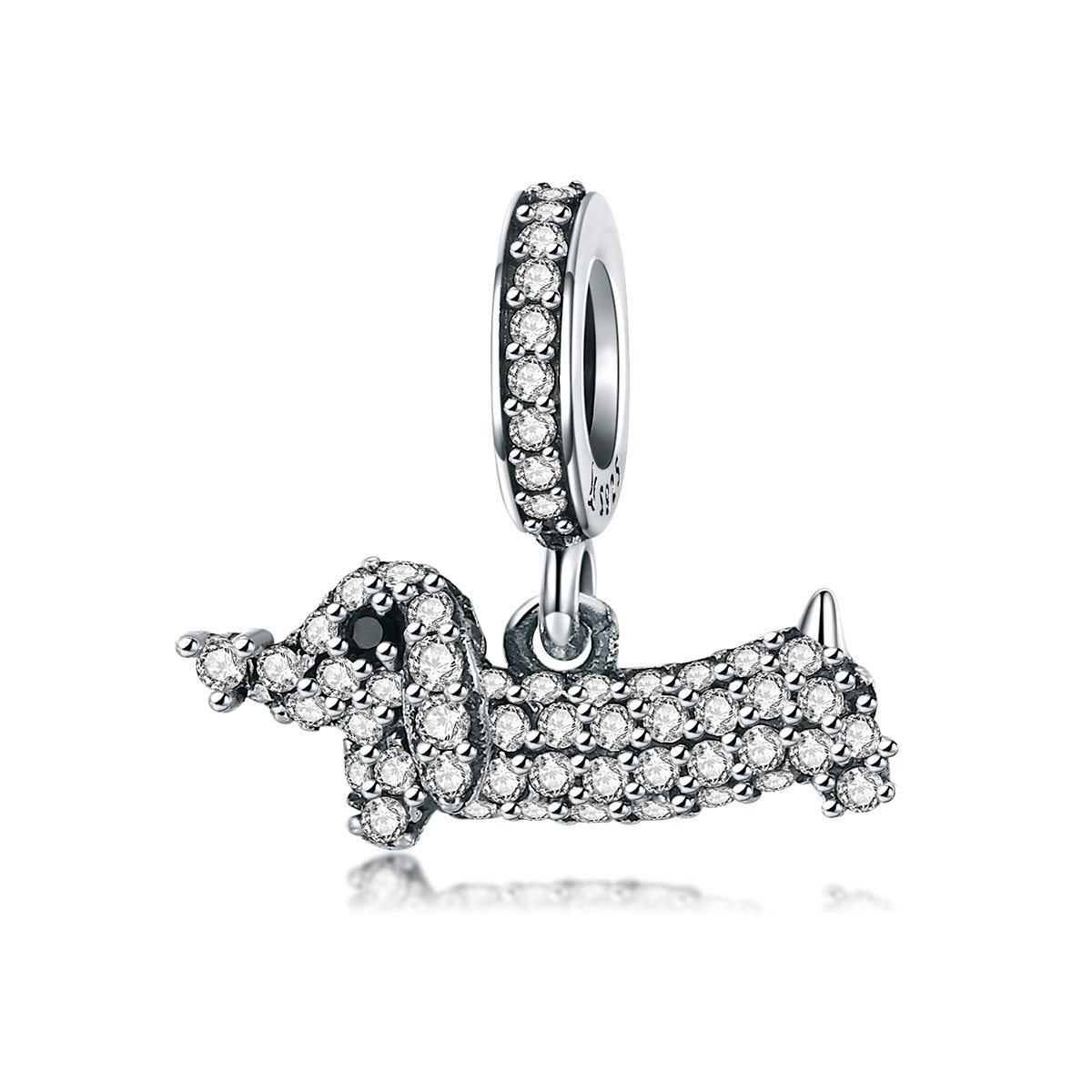 Pandora Dachshund Silver Charm Bead Charm Pandora Dog