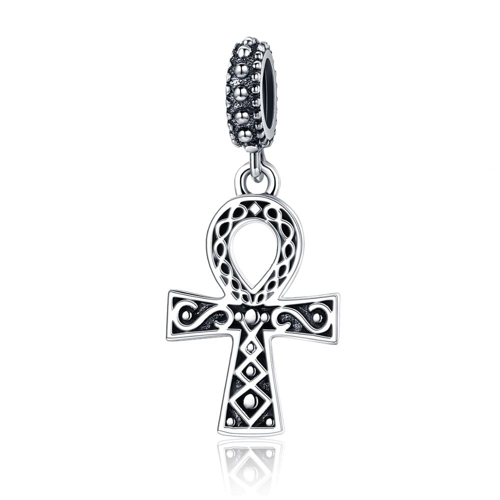 Sterling Silver Ankh (Key Of Life) Hypoallergenic Dangle Charm