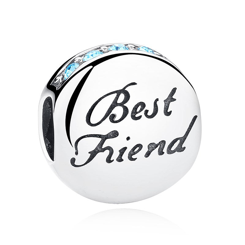 Sterling Silver Best Friend Hypoallergenic Bead Charm