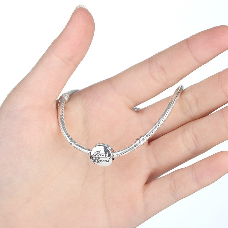 Sterling Silver Best Friend Hypoallergenic Bead Charm