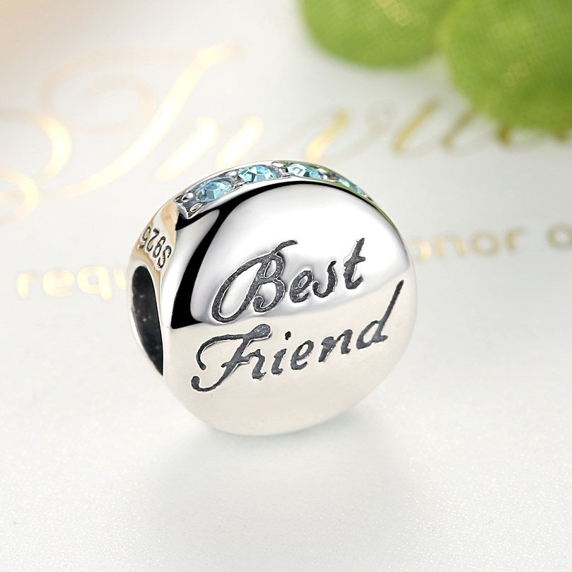 Sterling Silver Best Friend Hypoallergenic Bead Charm