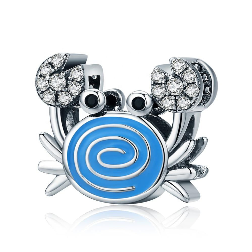 Sterling Silver Crab Hypoallergenic Bead Charm