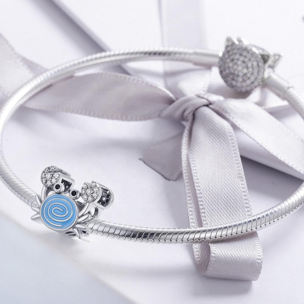 Sterling Silver Crab Hypoallergenic Bead Charm