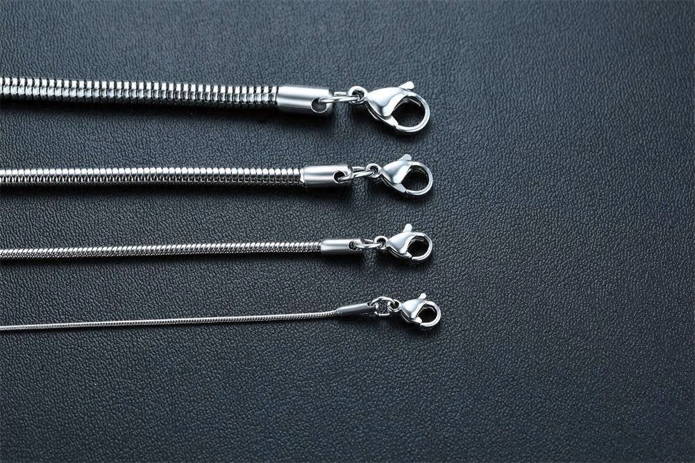Stainless Steel Snake Chain Necklace - Various