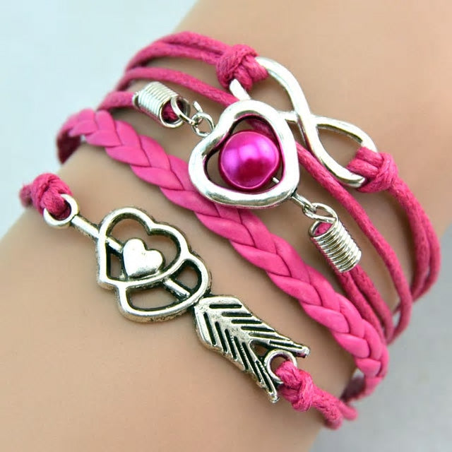 Girls Infinity Love Bracelet - Various