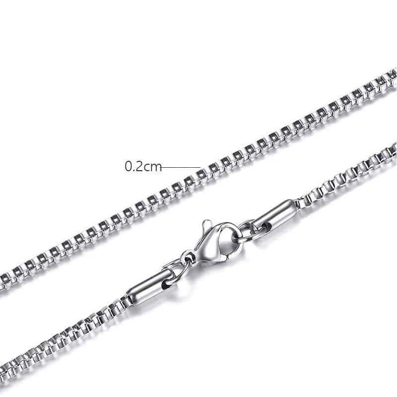 Stainless Steel Box Chain Necklace - Various