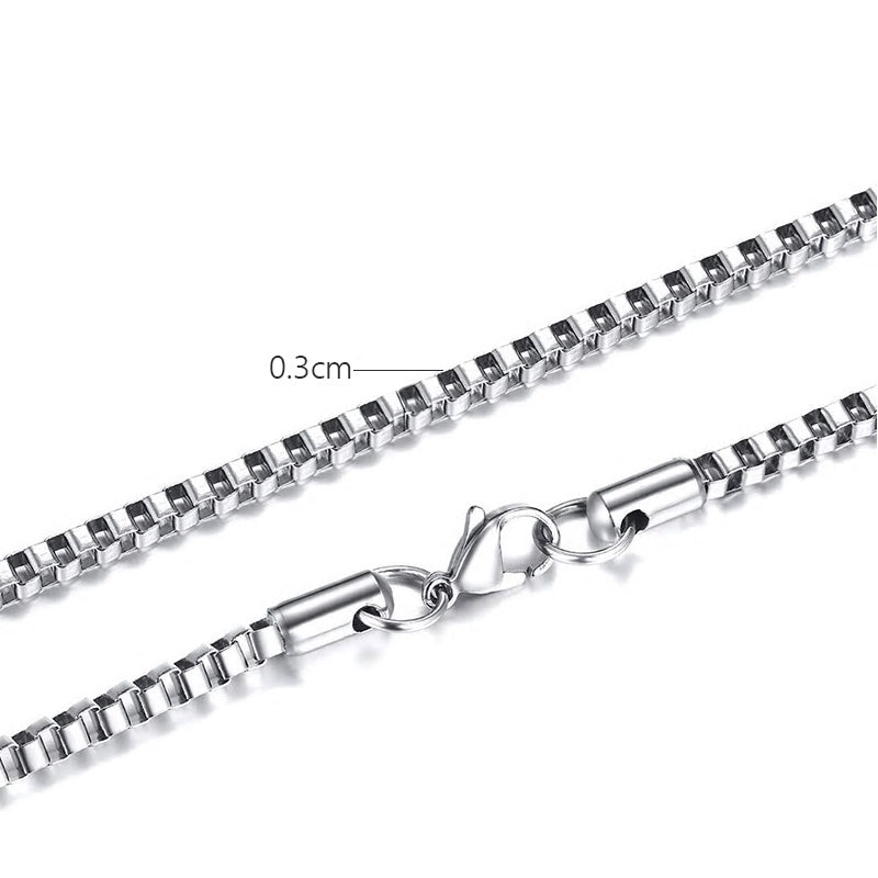 Stainless Steel Box Chain Necklace - Various