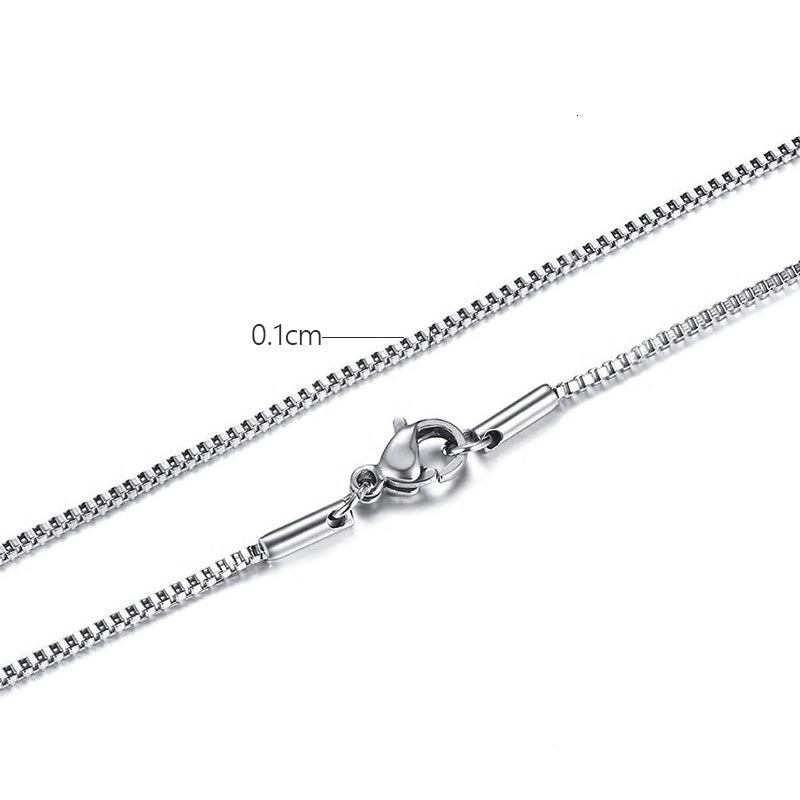 Stainless Steel Box Chain Necklace - Various