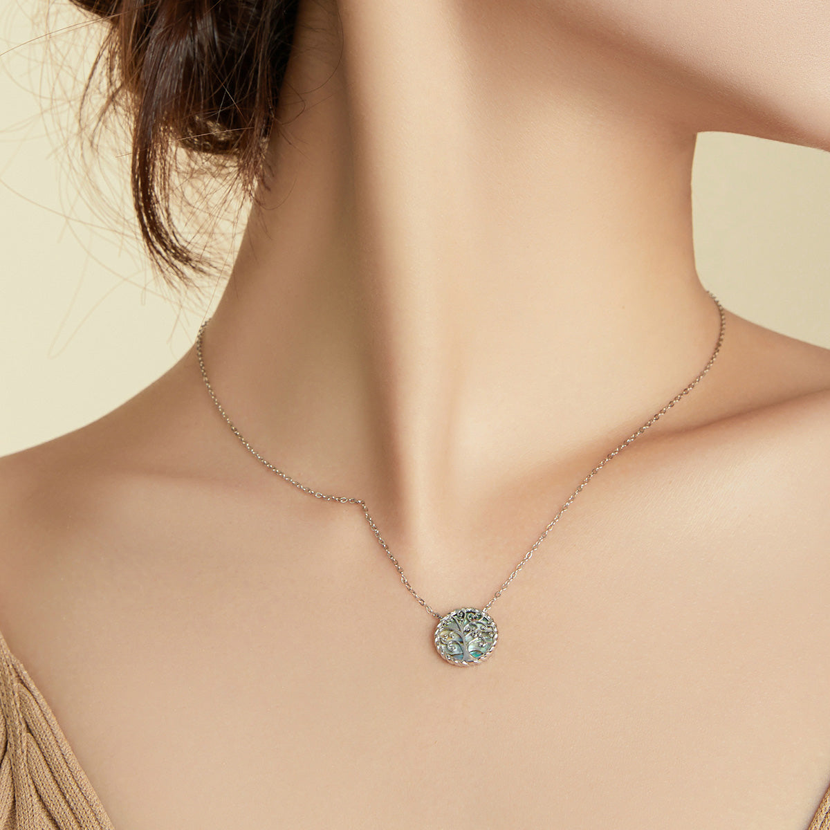 Sterling Silver Colourful Tree Of Life Hypoallergenic Necklace