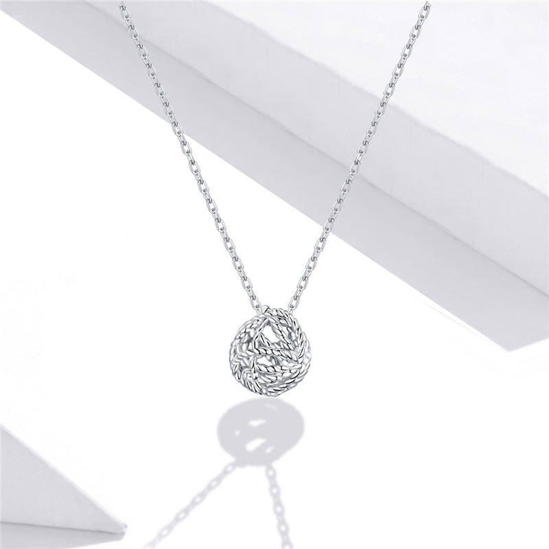 Sterling Silver Ball Of Yarn Hypoallergenic Necklace