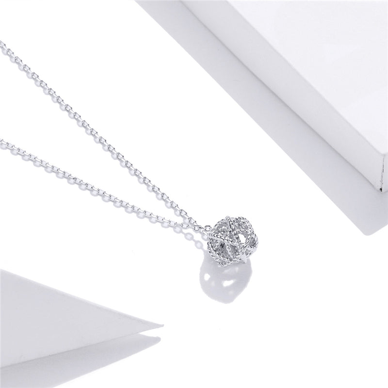 Sterling Silver Ball Of Yarn Hypoallergenic Necklace