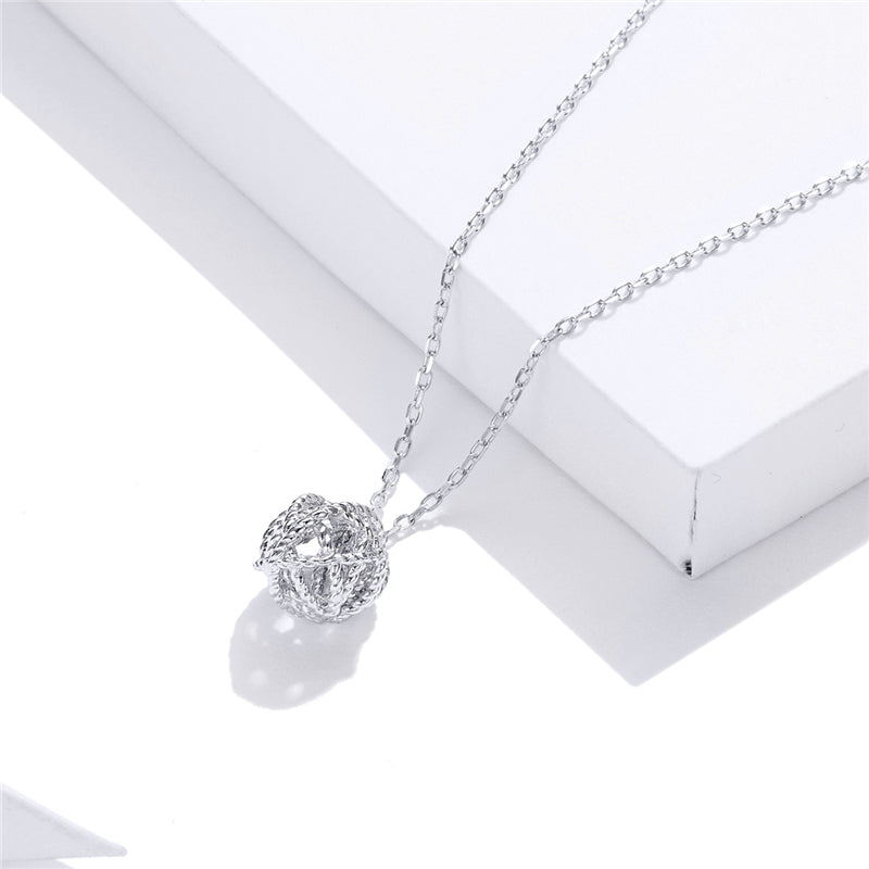 Sterling Silver Ball Of Yarn Hypoallergenic Necklace