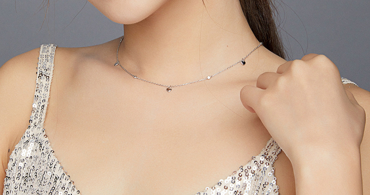 Sterling Silver Heart Hypoallergenic Necklace