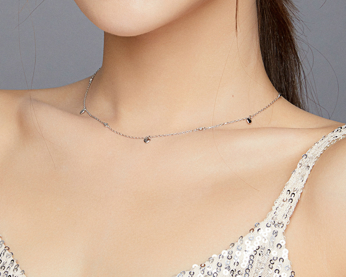 Sterling Silver Heart Hypoallergenic Necklace