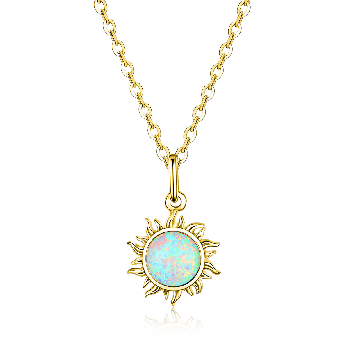Sterling Silver Sun Hypoallergenic Necklace
