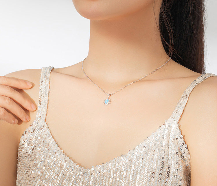Sterling Silver Sun Hypoallergenic Necklace