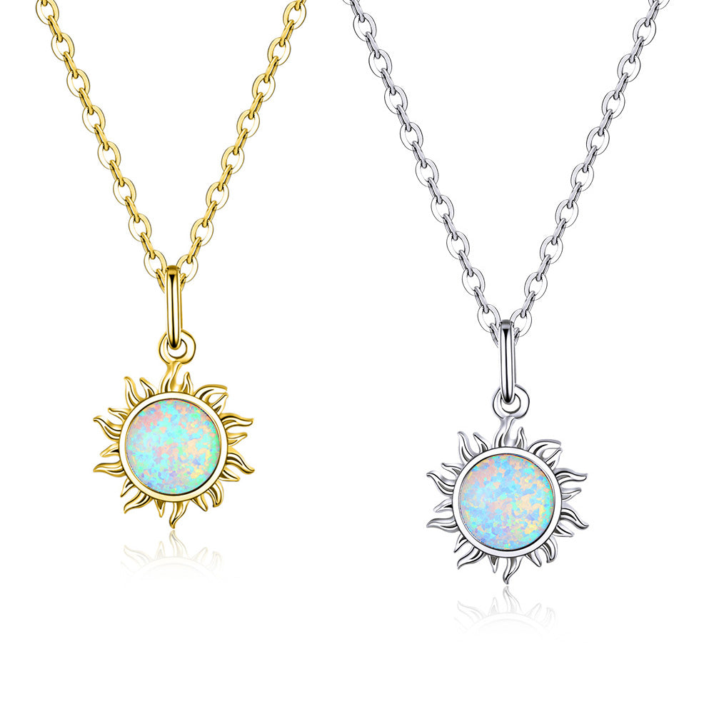 Sterling Silver Sun Hypoallergenic Necklace