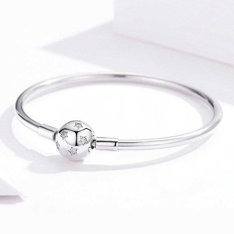 Sterling Silver Stars Charm Hypoallergenic Bracelet