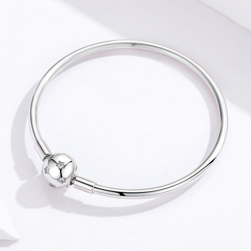 Sterling Silver Stars Charm Hypoallergenic Bracelet