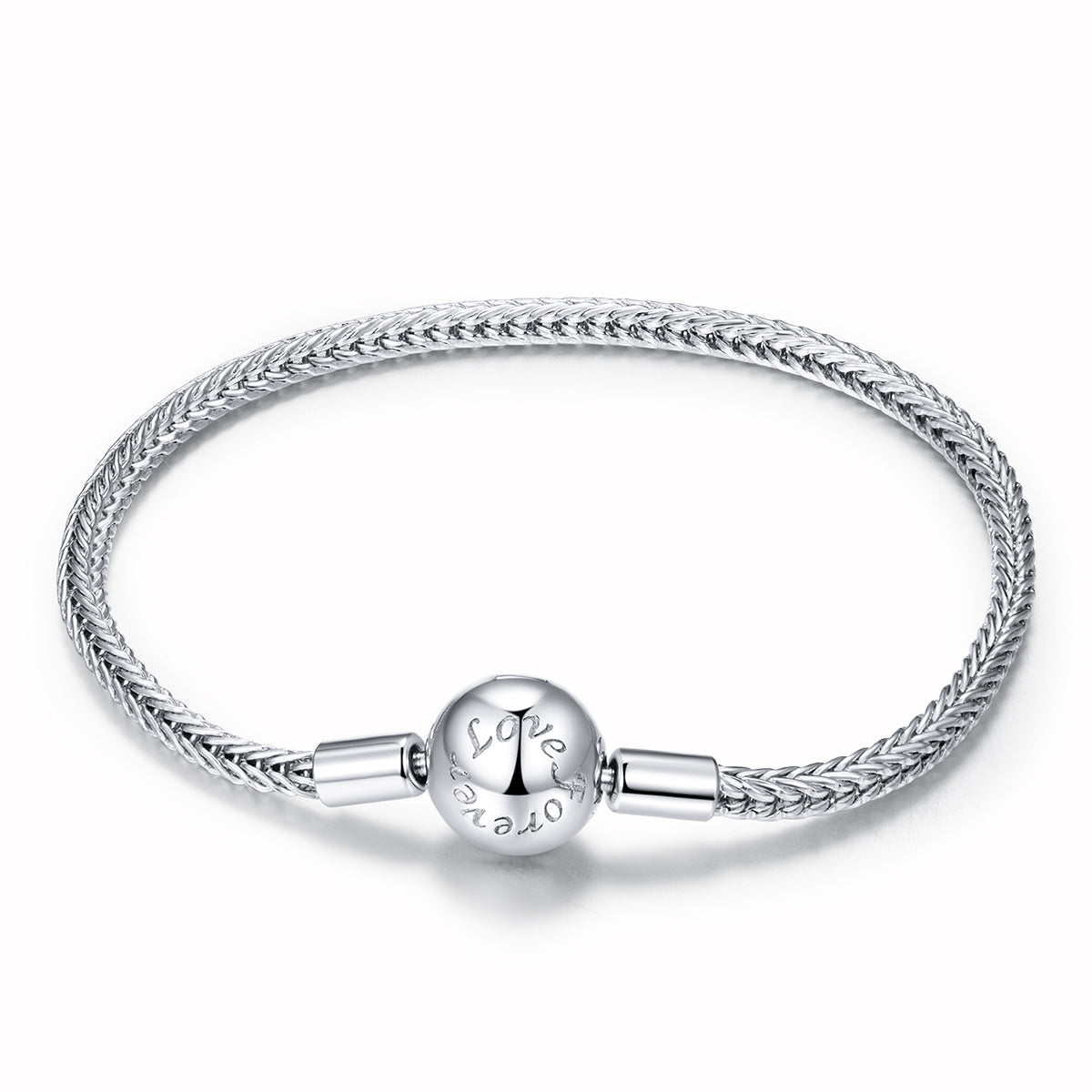 Sterling Silver Love Forever Wheat Charm Hypoallergenic Bracelet
