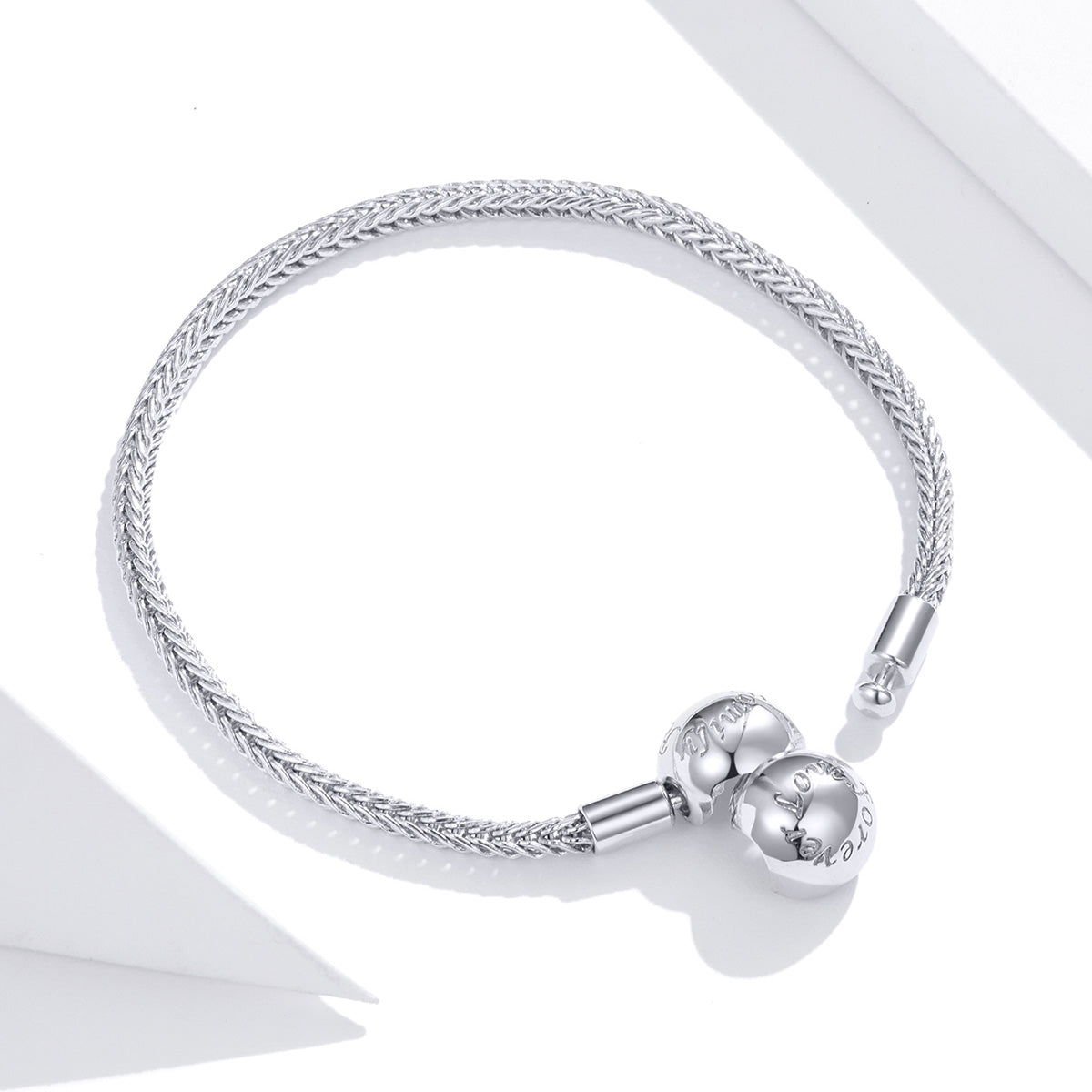 Sterling Silver Love Forever Wheat Charm Hypoallergenic Bracelet