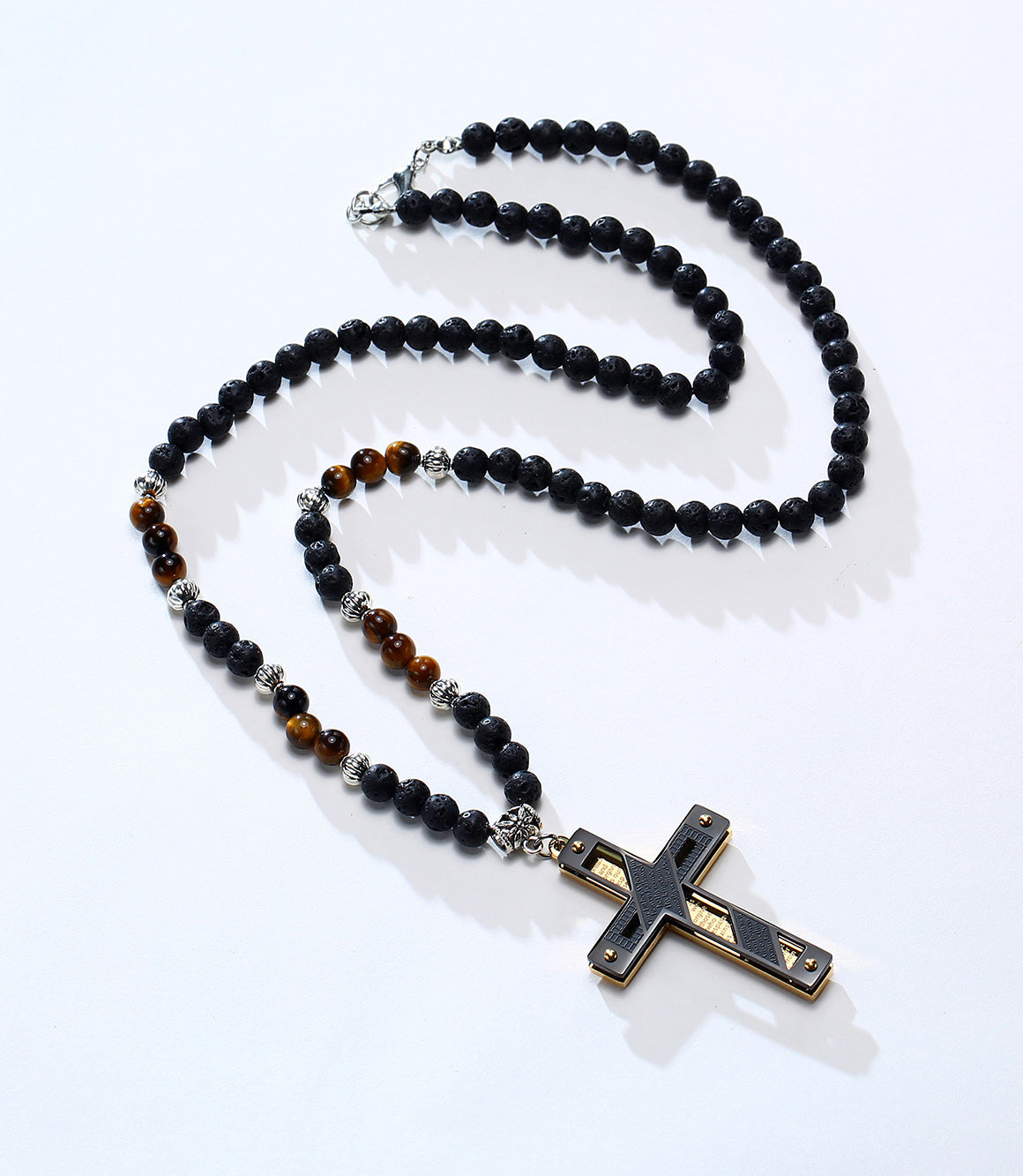 Stainless Steel The Lord's Prayer Cross Necklace
